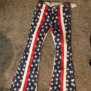 Free People Printed Penny Pull On Flare